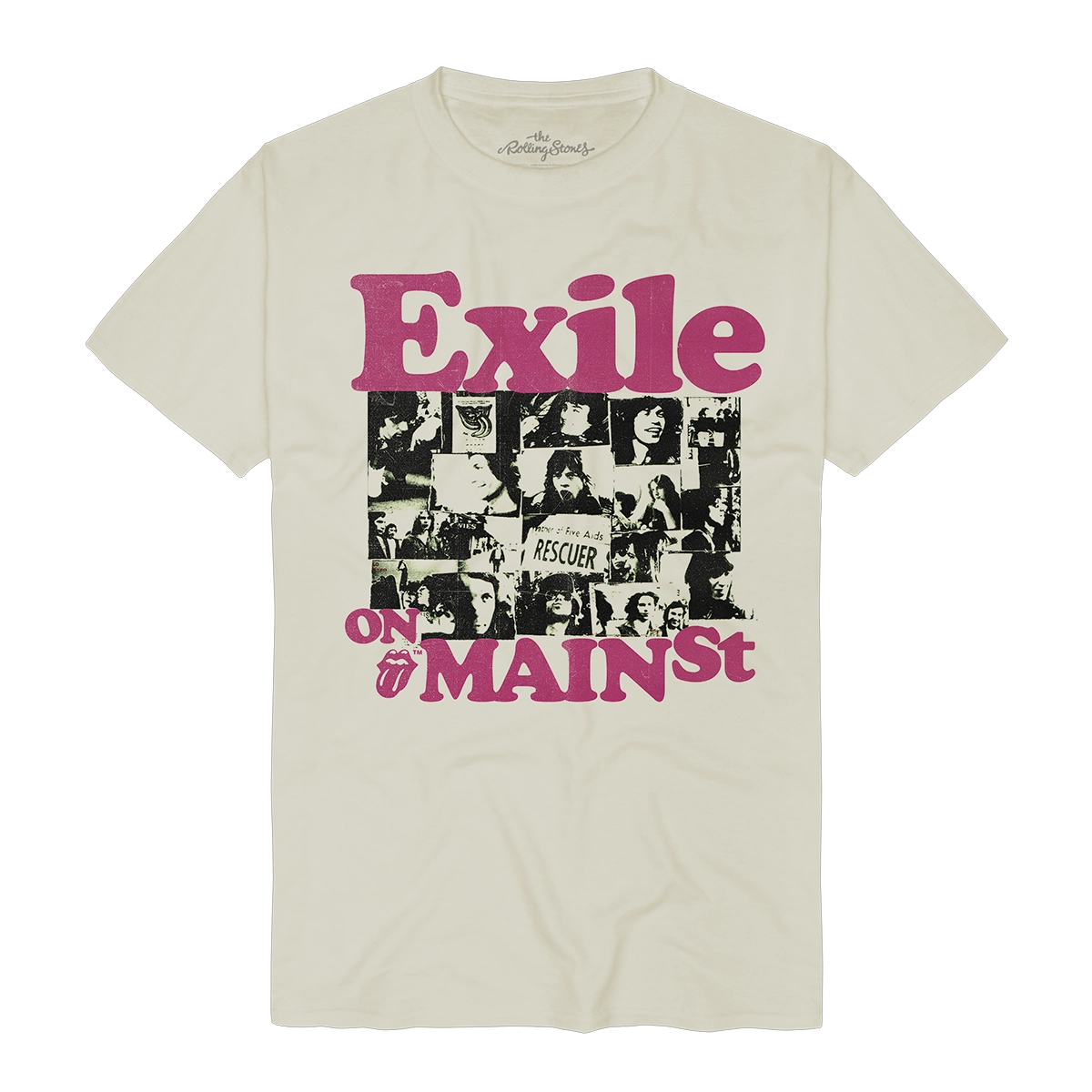 Rolling Stones Photo Exile T-Shirt Homme - 100% Coton Officiel