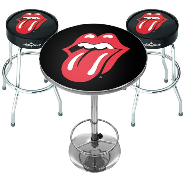 Classic Tongue Bar Set (Table & 2 X Bar Stools) - The Rolling Stones - platenzaak.nl