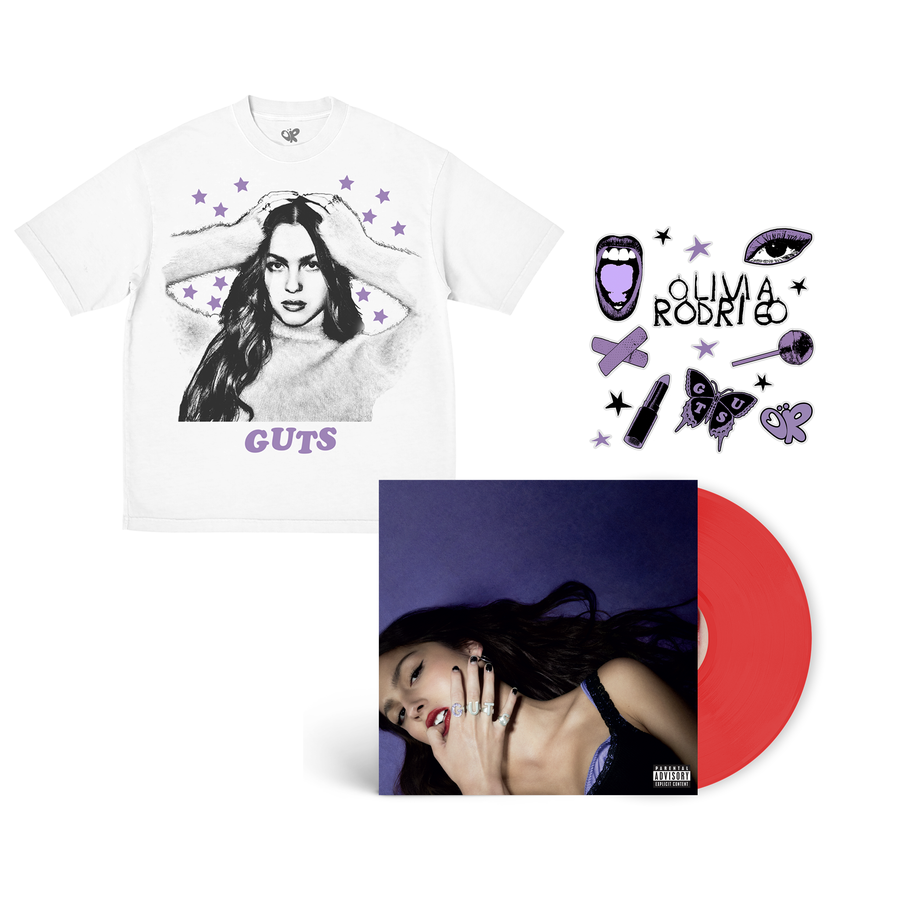 Official Olivia Rodrigo Store - GUTS - Olivia Rodrigo - limited edition  blue vinyl - store exclusive + signed print