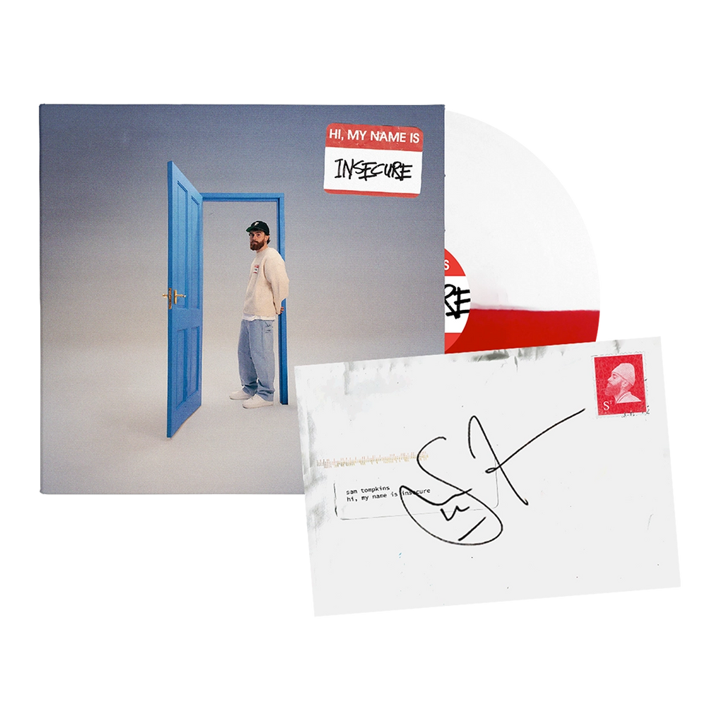 hi, my name is insecure. (Store Exclusive Signed Art Card+Red & White LP) - Sam Tompkins - platenzaak.nl