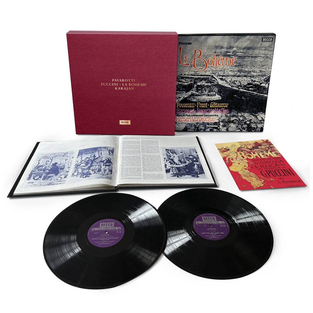 Puccini: La Bohème (2LP) - Luciano Pavarotti, Mirella Freni, Rolando Panerai, Nicolai Ghiaurov, Elizabeth Harwood, Berliner Philharmoniker, Herbert von Karajan - platenzaak.nl