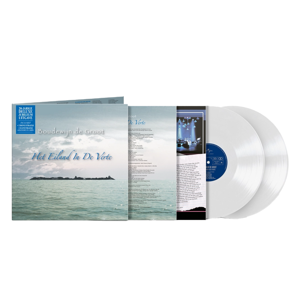 Het Eiland In De Verte (Gesigneerd 20-Jarige Jubileum Deluxe Wit 2LP) - Boudewijn de Groot - platenzaak.nl