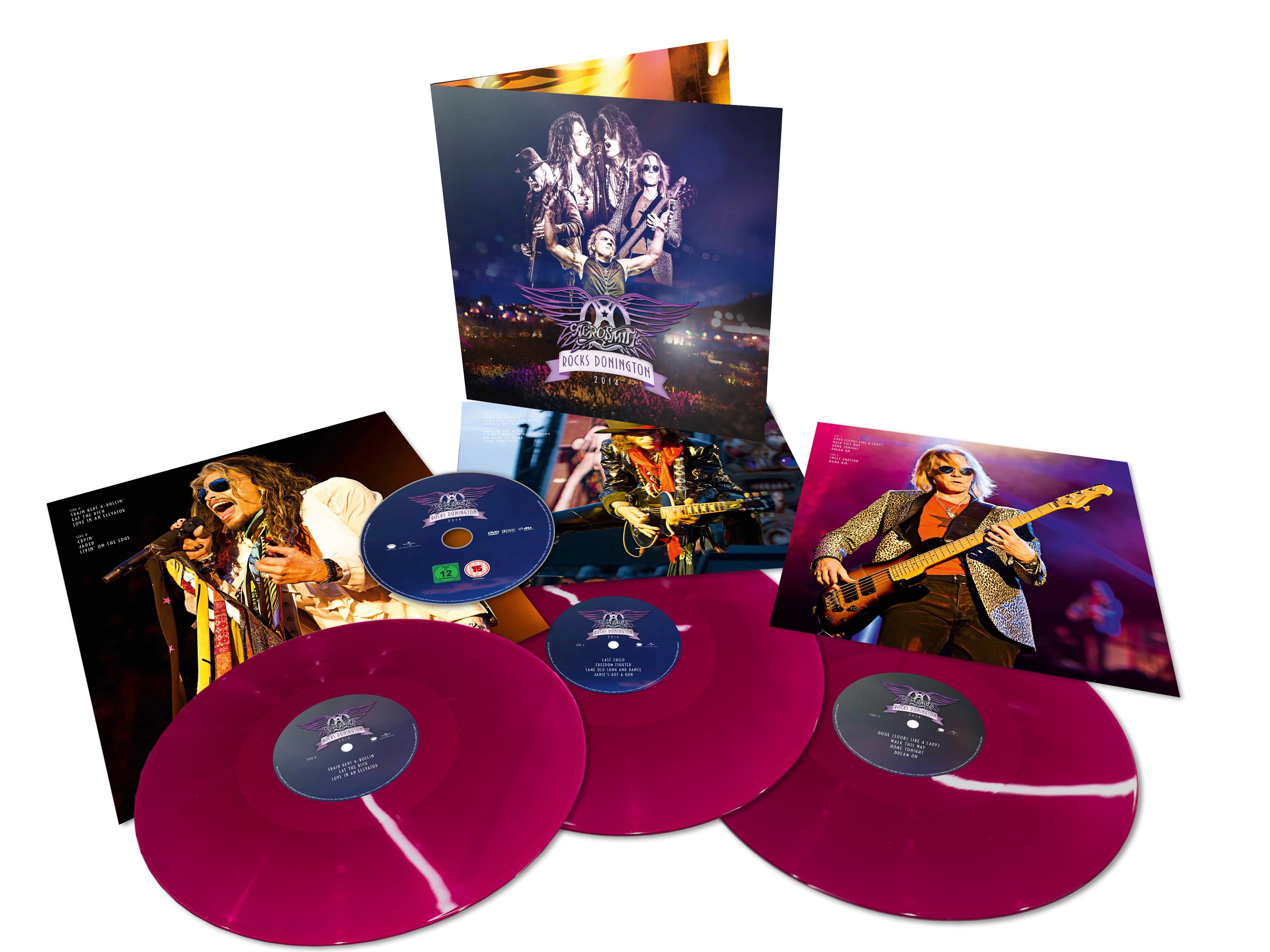 EU-original Aerosmith Rocks Donington 2014 3LP(Analog)+DVD 未開封